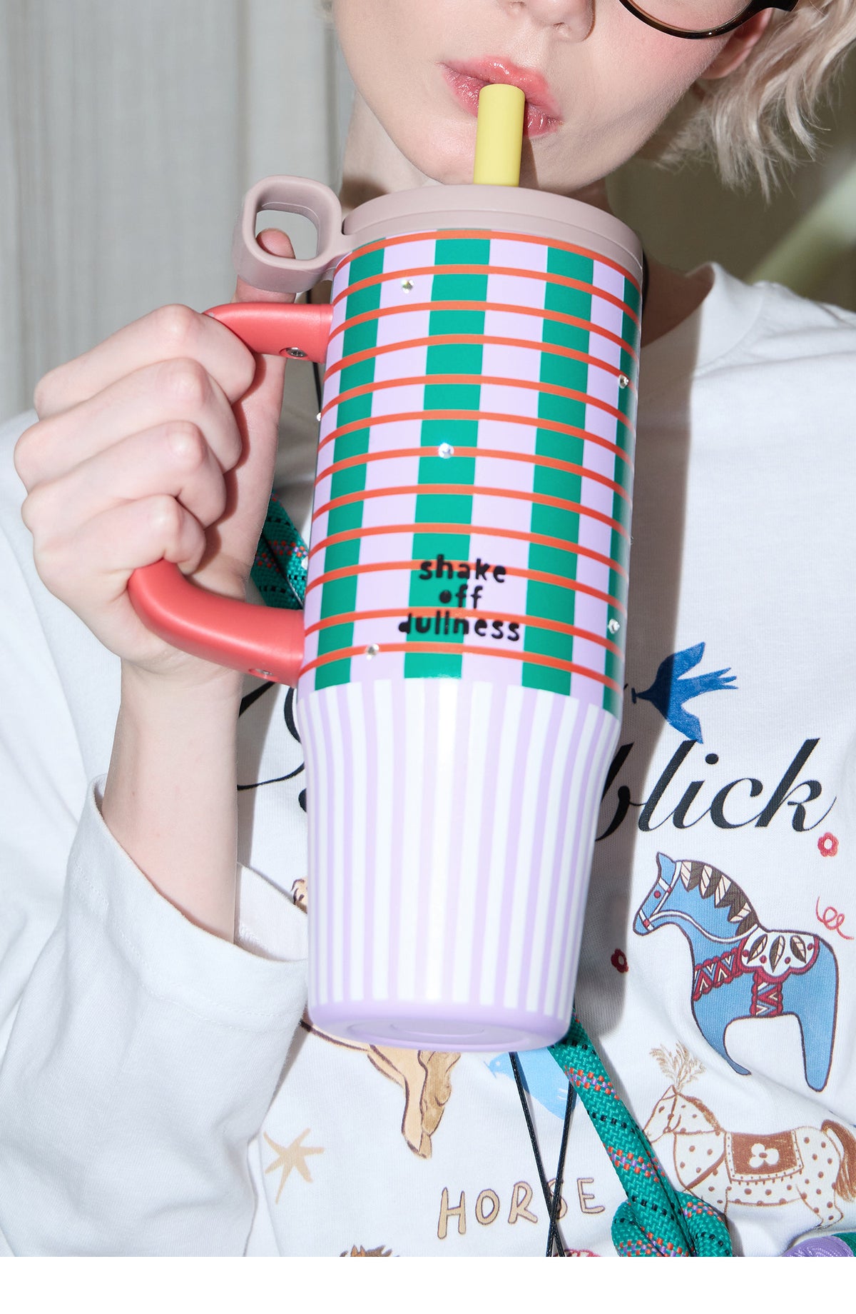 Insulated Travel Mug with Handle - Stainless Steel, Multiple Colors & Capacity