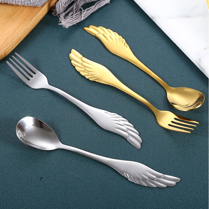 Stainless Steel Wing Spoon - Creative Tableware for Kitchen & Dining