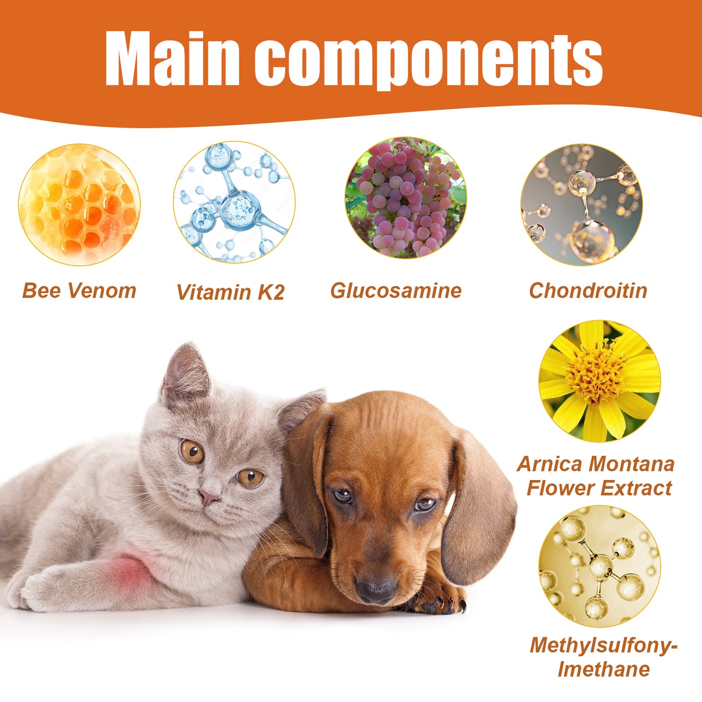 Pet Joint Support Oil for Dogs & Cats - 30ml Relief & Mobility Supplement