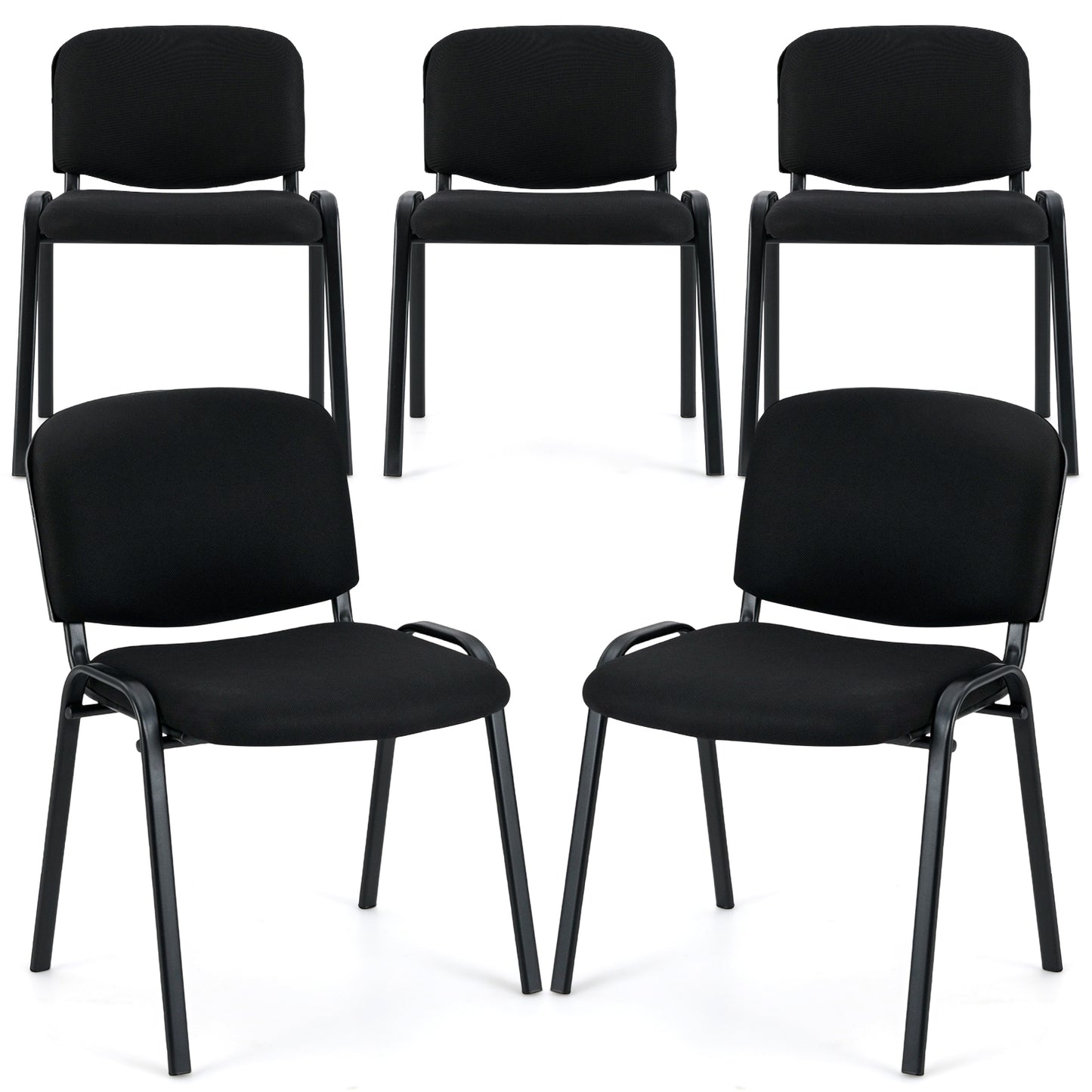 Set of 5 Elegant Conference Office Chairs for Reception