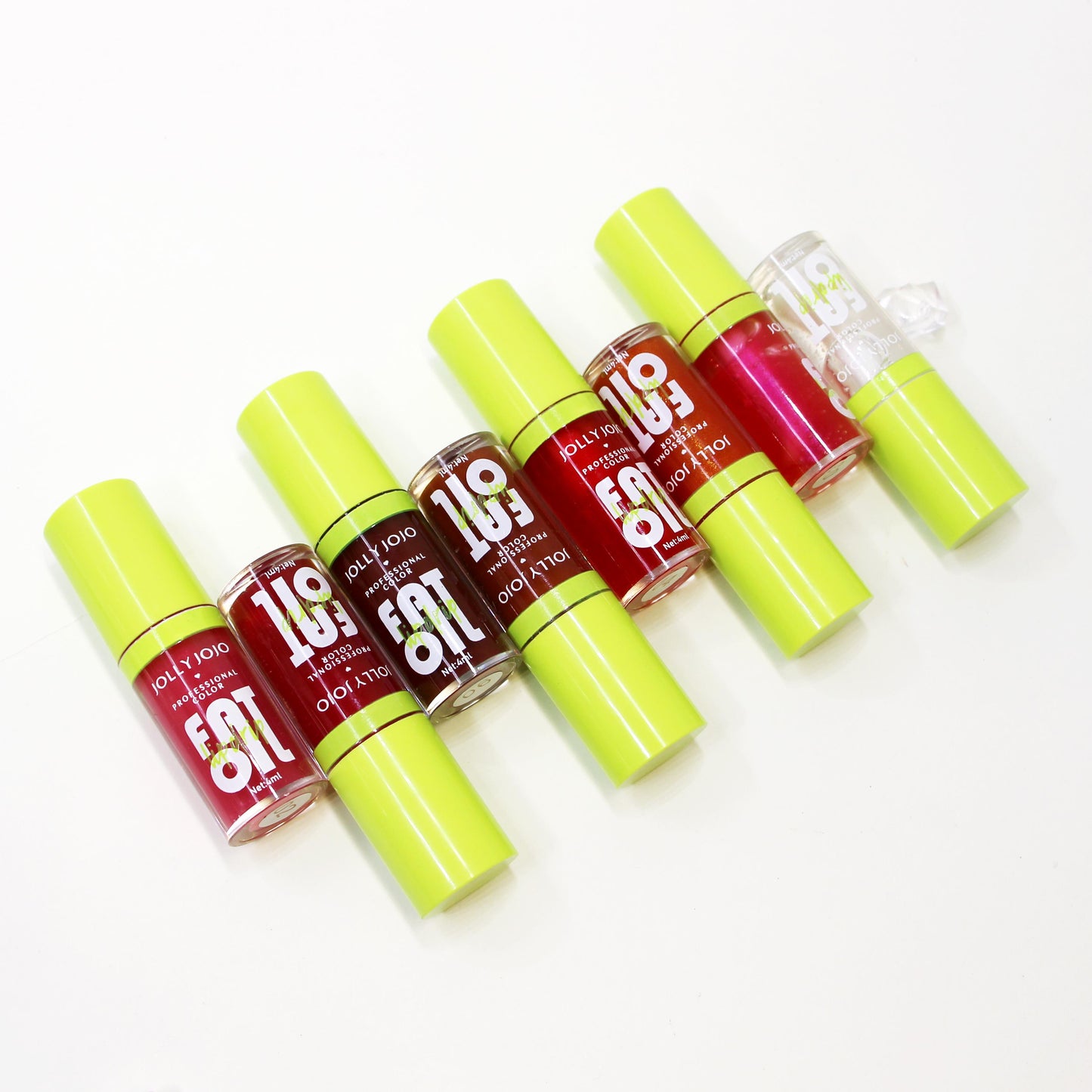 8-Pack Vegan Tinted Lip Oil Set - Hydrating & Shimmering Lip Gloss