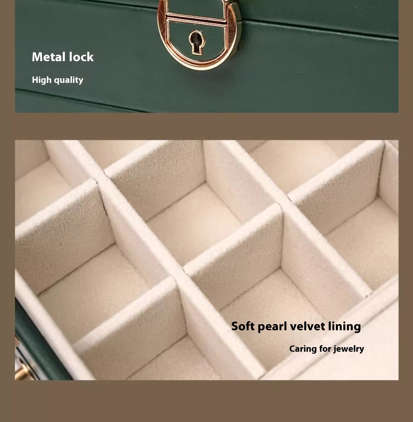 Multi-Compartment Jewelry Storage Box with Removable Drawer - Elegant Necklace and Earring Organizer