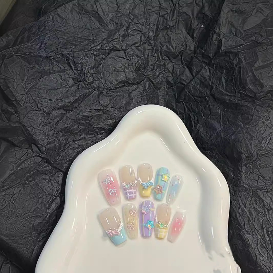 Removable Press-On Nails Kit with Cute & Elegant Designs for Universal Sizes