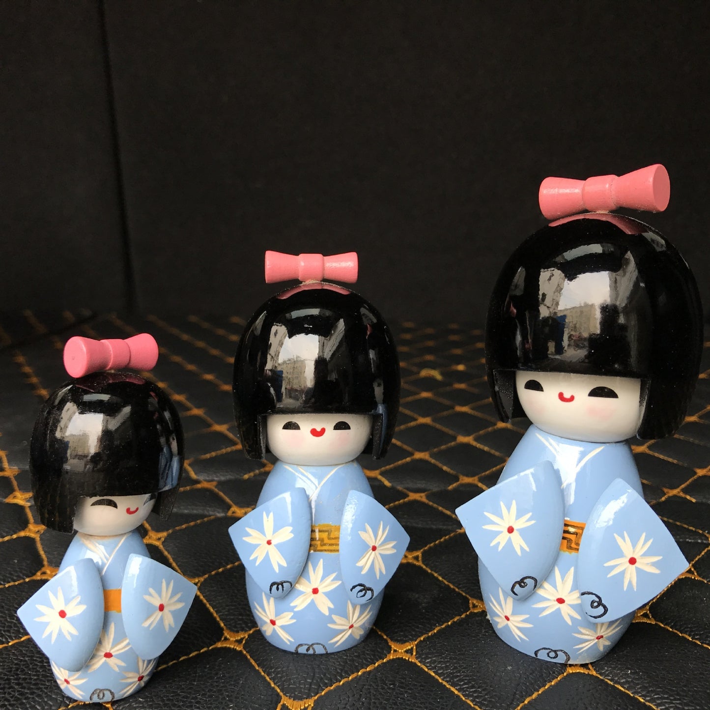 Japanese-Style Kimono Doll for Sushi Restaurant Decor - Handmade Wooden Figurine