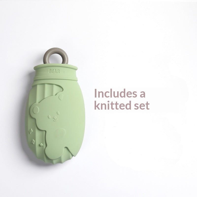 Cute Plush Hand Warmer with Silicone Water Bottle - Home & Office Use