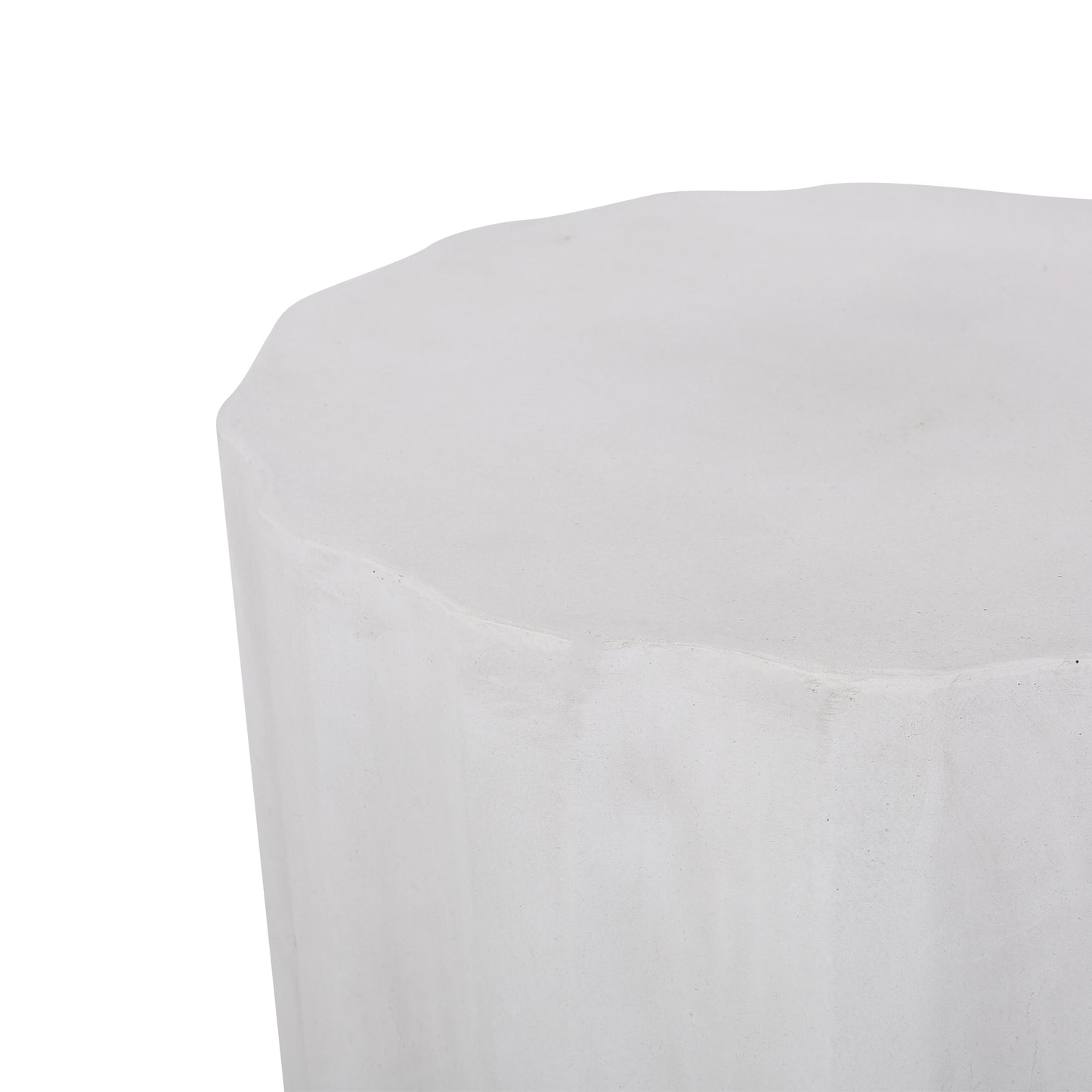 Lightweight Concrete Outdoor Side Table - Antique White