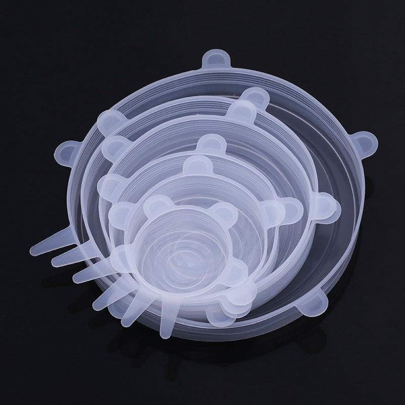 Microwave Food Cover Set with 6 Silicone Lids - Universal Fit