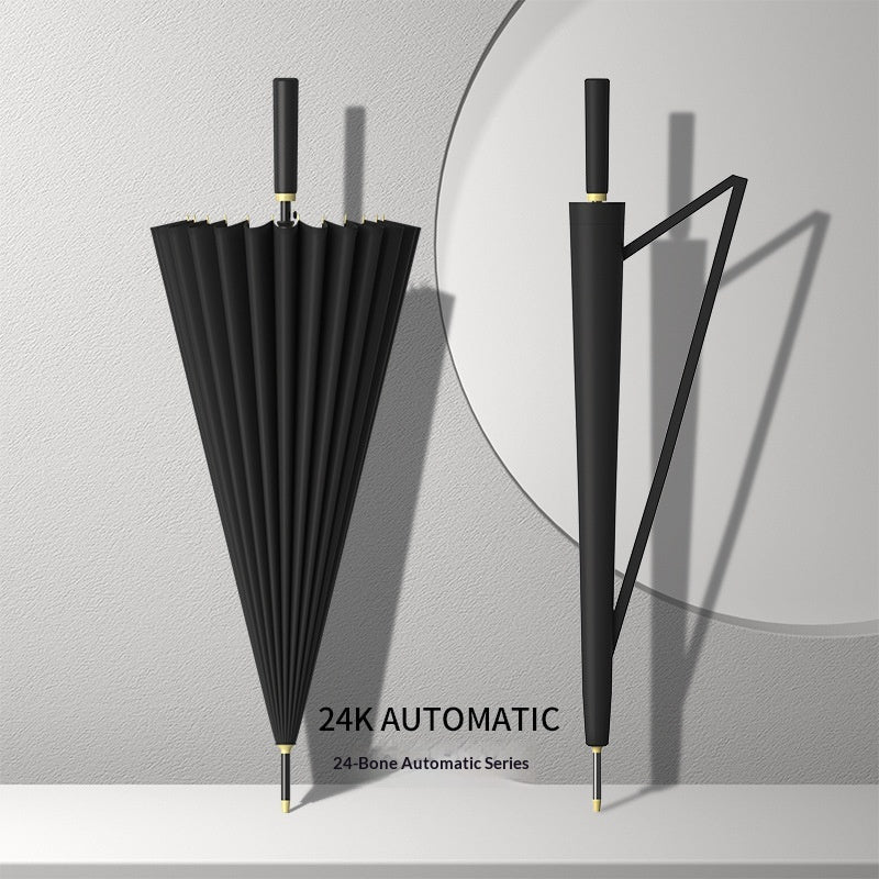 Large Automatic Long-Handled Umbrella for Sunny and Rainy Weather