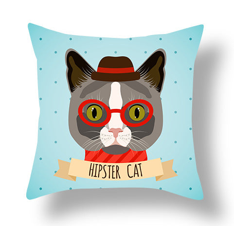 Animal Cartoon Plush Cushion Cover - 45x45cm Home Decor Pillowcase