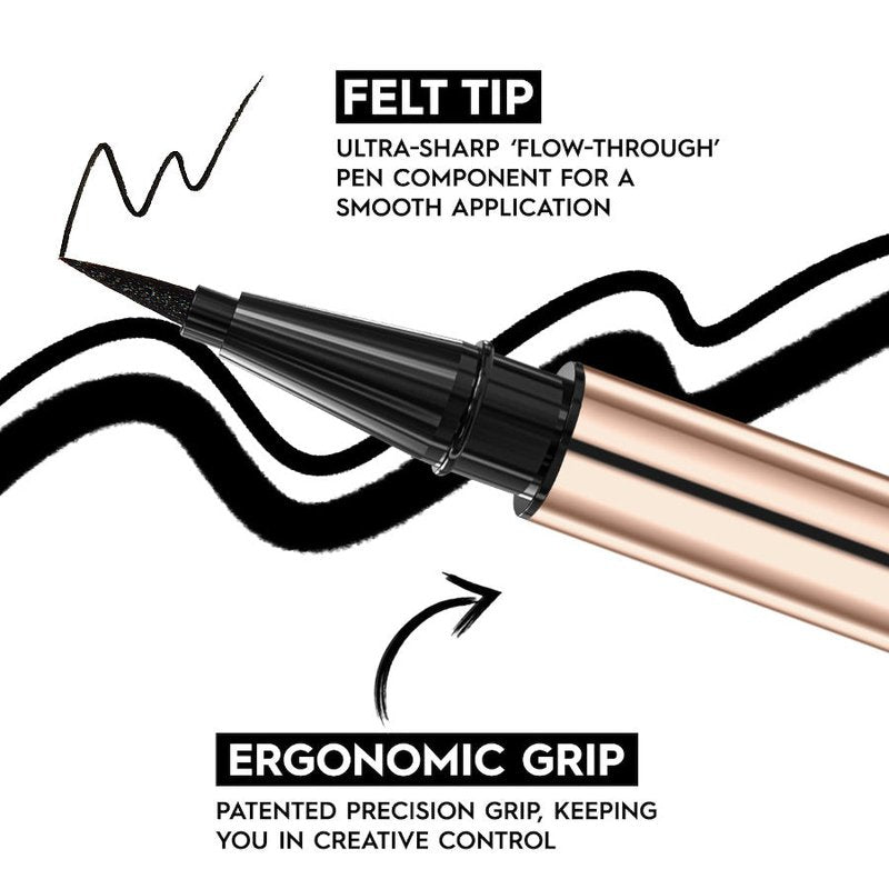Oil-Proof Smudge-Proof Liquid Eyeliner 1ml Black - Long Lasting Makeup