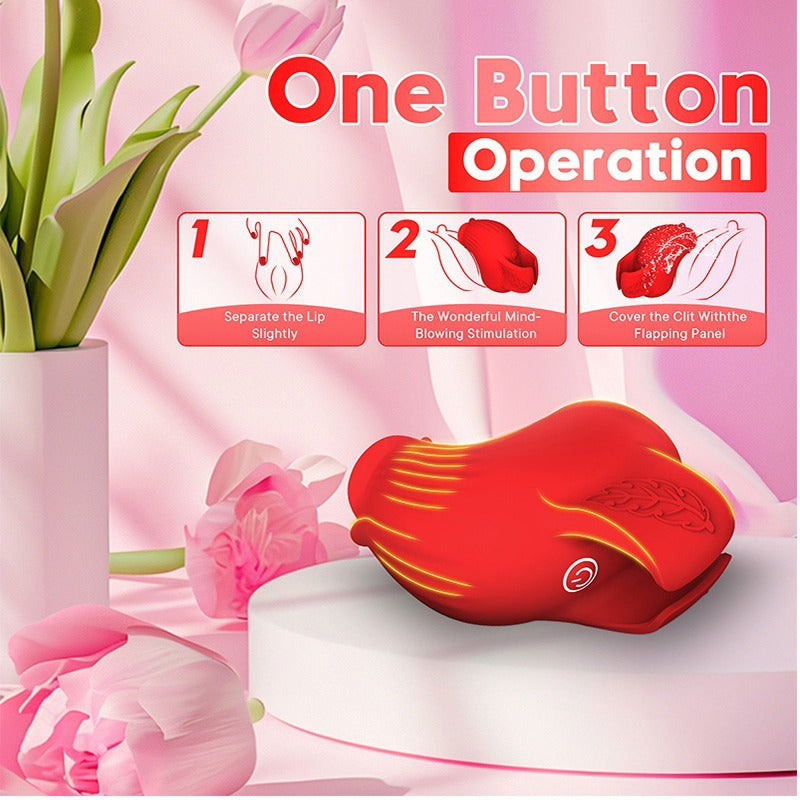 Silicone Rose Finger Wear Clitoral Stimulator - Purple, Yellow, Pink