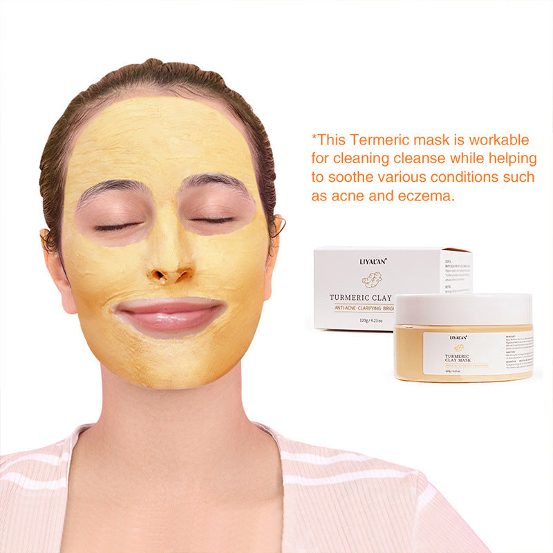 Facial Mud Mask for Fine Lines and Dry Skin - Ginger Yellow 120g