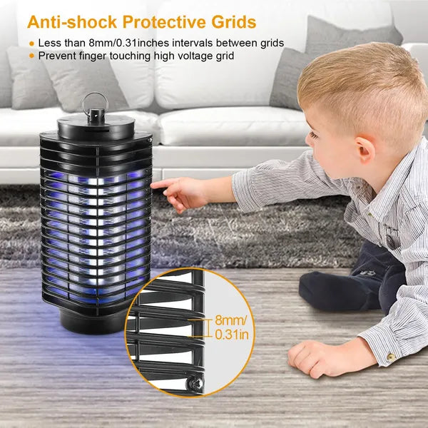 Electric Insect Zapper UV Light Mosquito Trap - Black