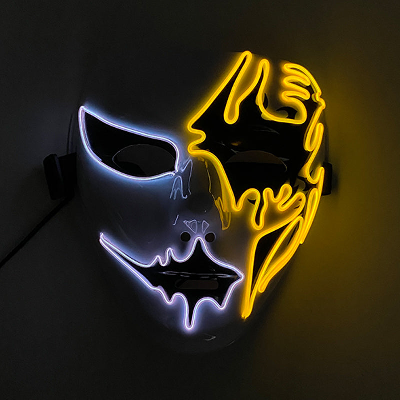 Halloween Zombie Mask Glowing LED Party Mask with Multiple Colors