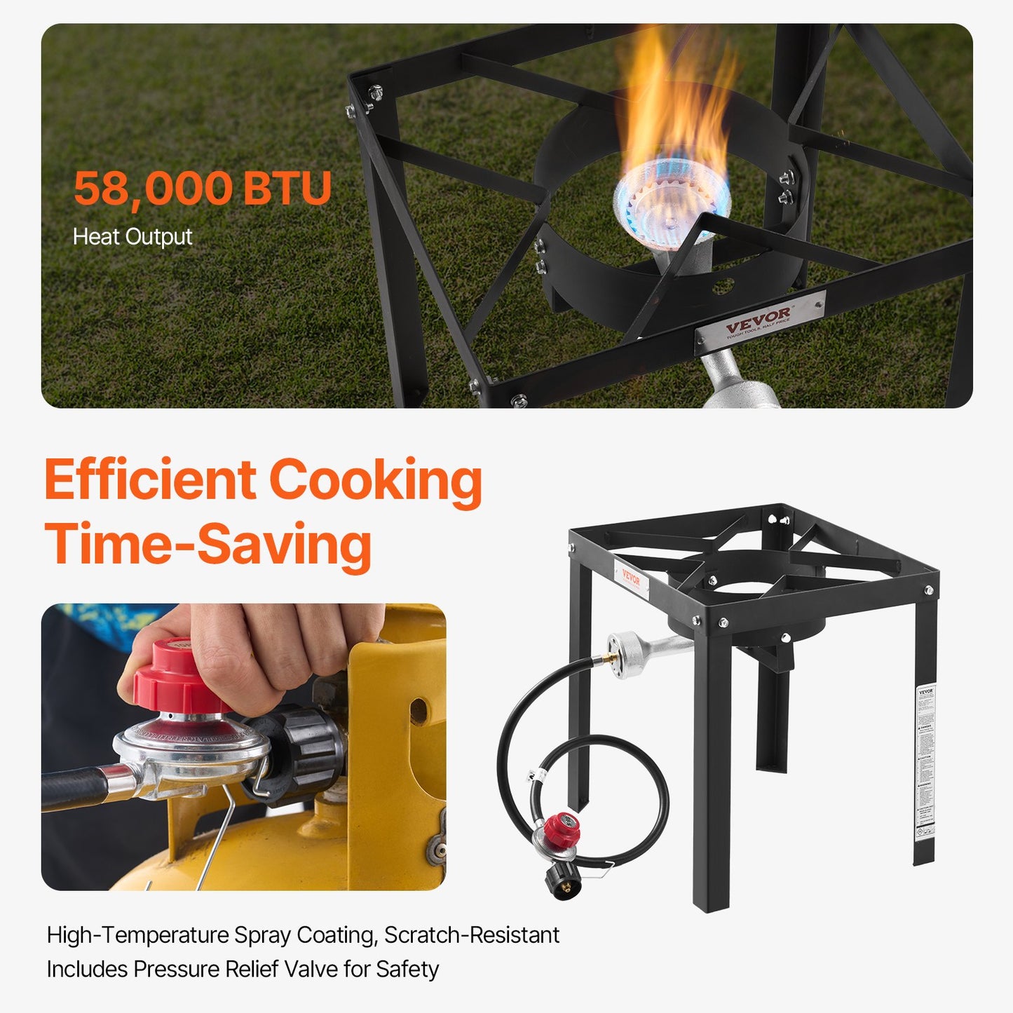 18 Qt Outdoor Propane Deep Fryer Kit with Dual Baskets