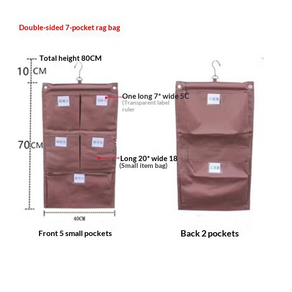 Multi-Functional Home Linen & Cleaning Cart with Hanging Cloth Bag