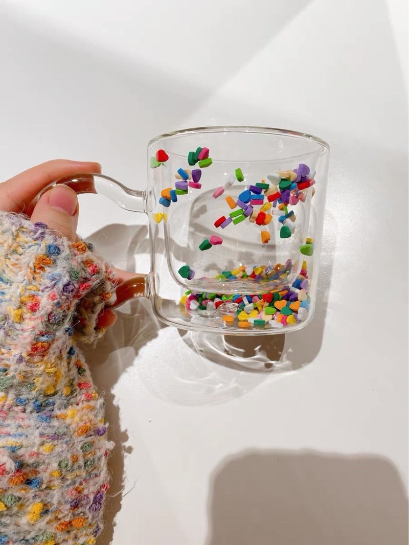 Double Layer Glass Cup with Handle - High Temp Resistant Drinkware