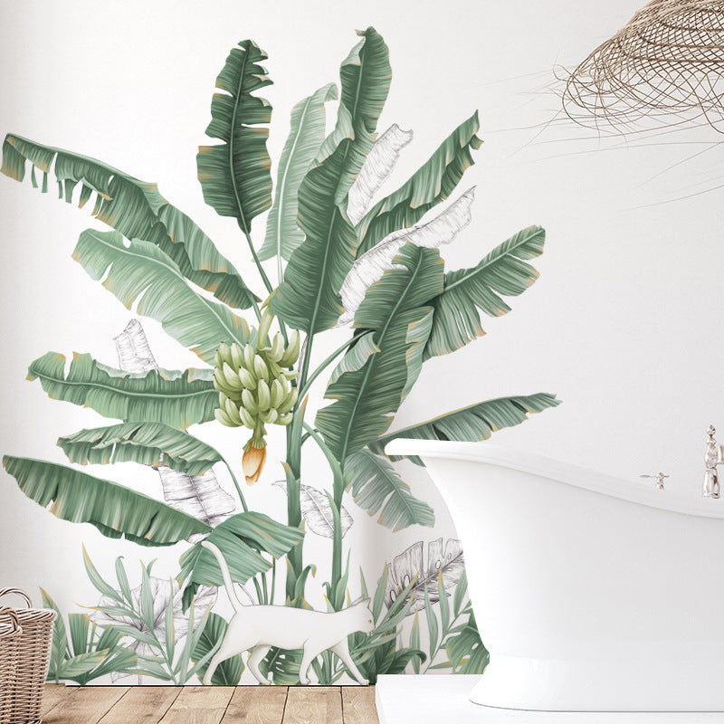 Pastoral Plant Wallpaper Wall Sticker for Bedroom Decor - PVC
