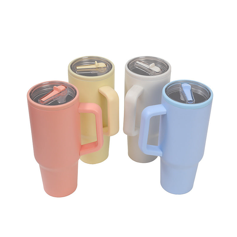 304 Stainless Steel Folding Vacuum Cup with Suction Mouth - Multiple Colors & Capacity