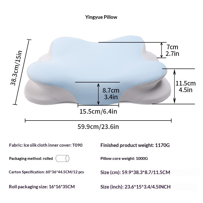 Height-Adjustable Memory Foam Pillow for Neck Support - Household Shaped
