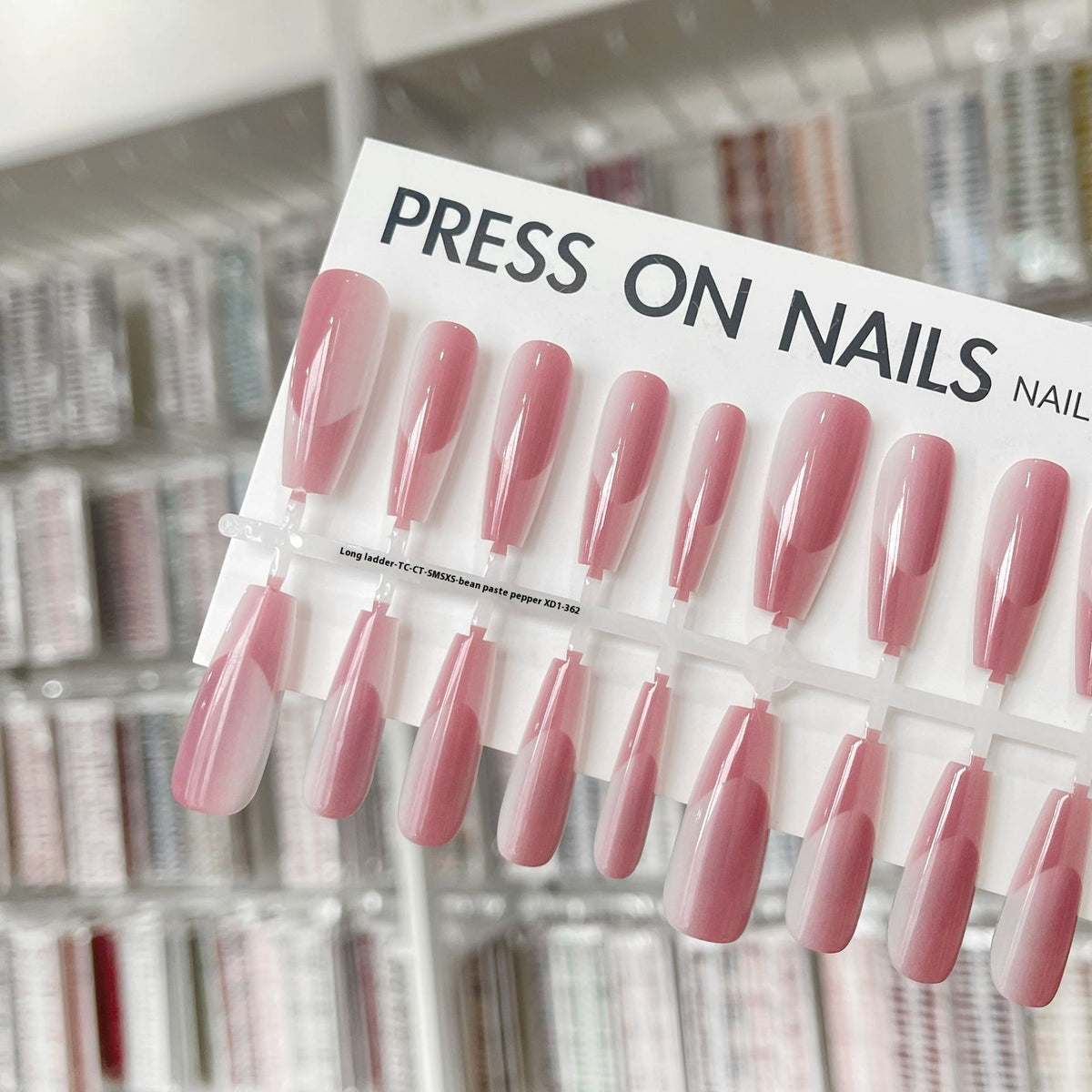 Long Crystal Plated Frosted Nail Stickers for Nail Art - French & European Styles