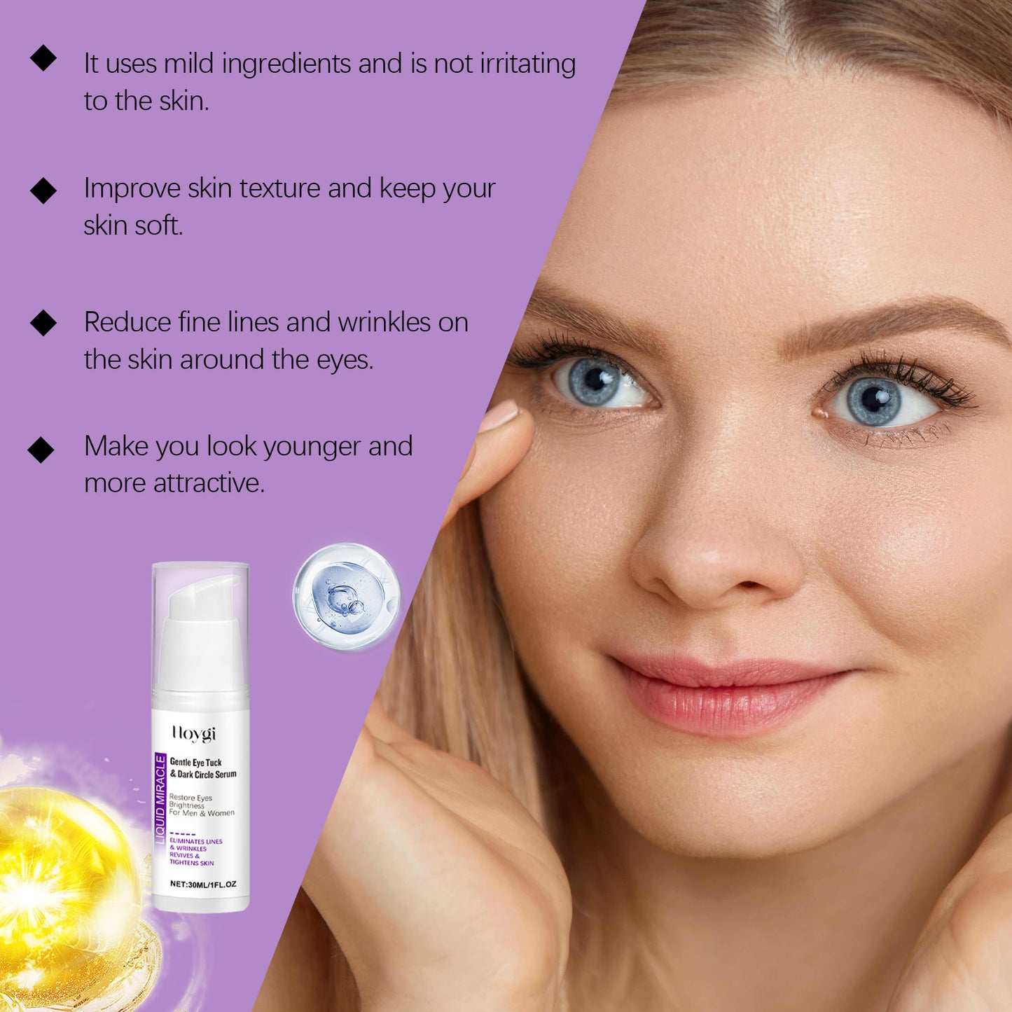 Hydrating Eye Serum with Niacinamide & Hyaluronic Acid for Fine Lines - 30ml