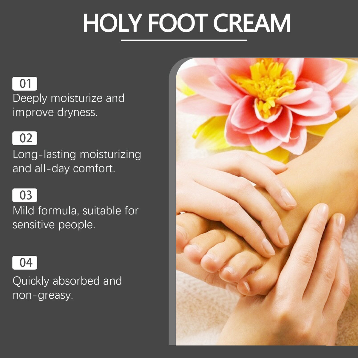 Fresh And Moisturizing Heel Massage Foot Care Skin Neck Cream