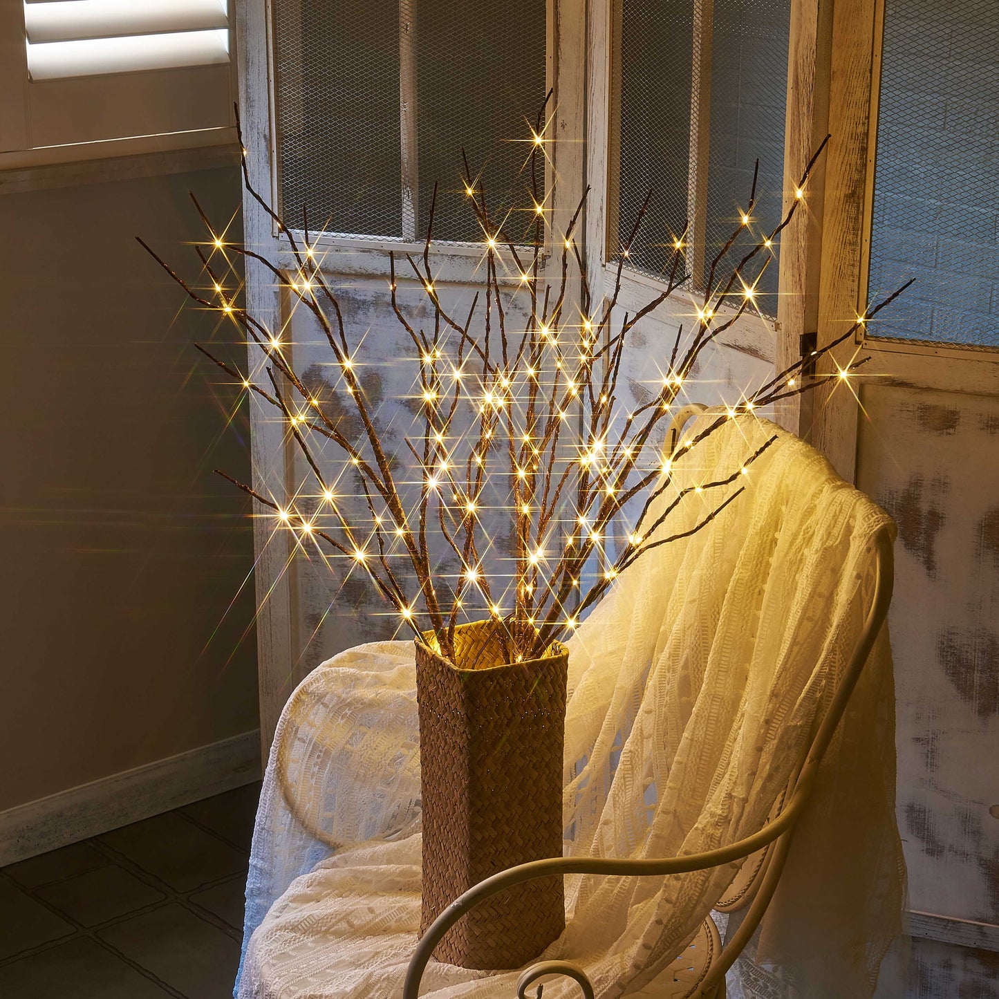 Willow Branch Lights with 100 LED Beads - Decorative Ambient Lighting