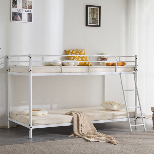 Twin Size Metal Bunk Bed For Kids Teens Adults, Heavy Duty With