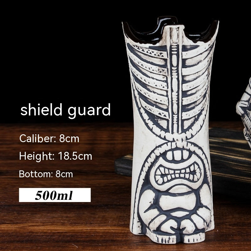 Creative Ceramic Cocktail Glass - Retro Style Multi-Design Drinkware