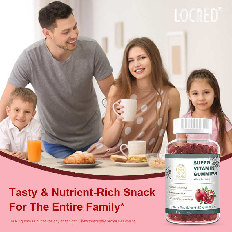 Vitamin Gummy Candy Bottle - Soft Fudge Supplement for Adults