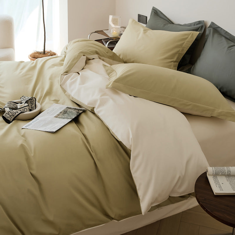 Pure Cotton Four-Piece Bed Set - All Cotton Bed Sheets for Home