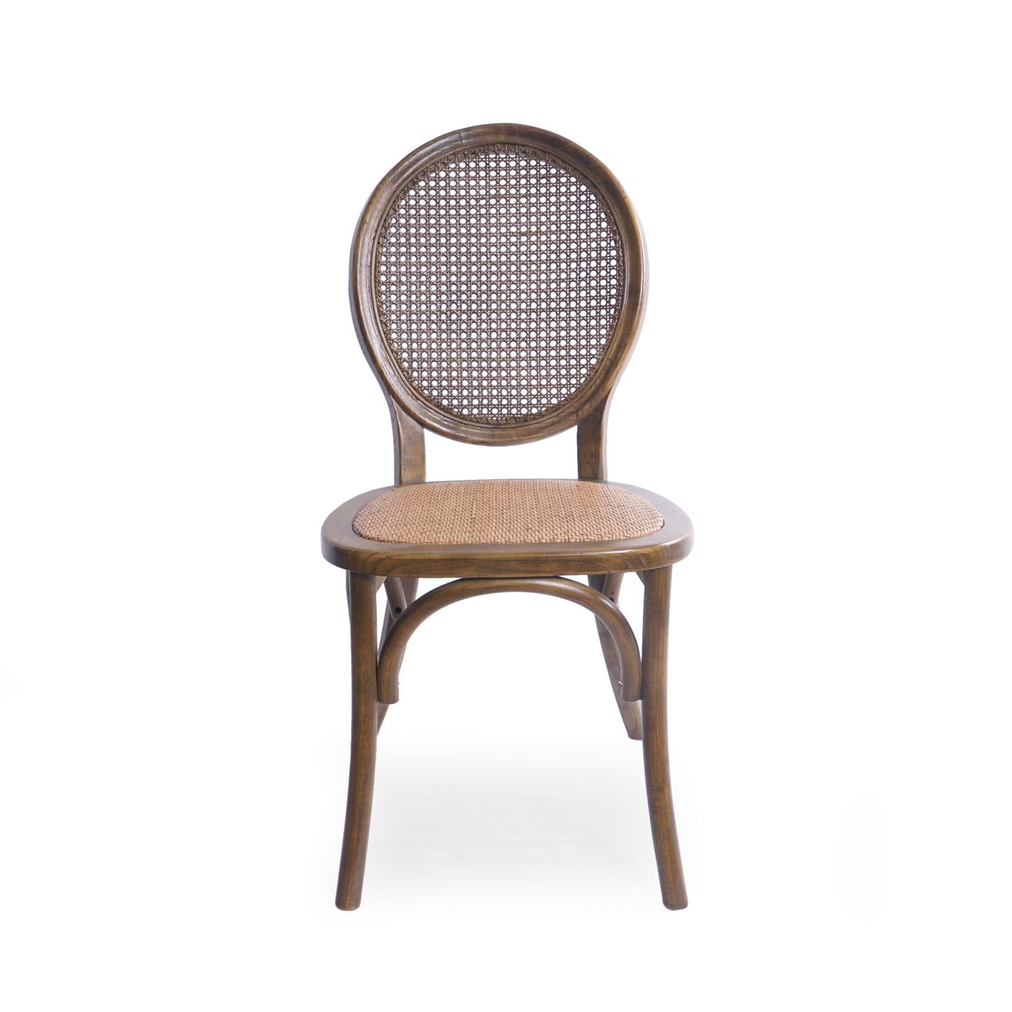 Modern Brown Rattan Dining Chair - Stylish Kitchen Seating