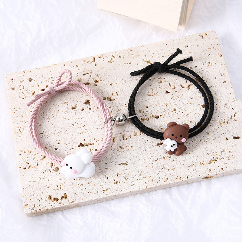 Couple Hair Rope Hair Accessory - Adjustable Animal Design for Kids & Adults