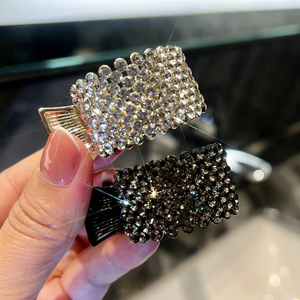 Fixed Artifact Rhinestone Hair Clip for Women - Multiple Colors