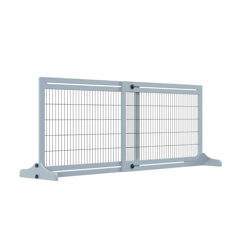 Extra Wide Freestanding Dog Gate - Adjustable Pet Barrier for Doorways