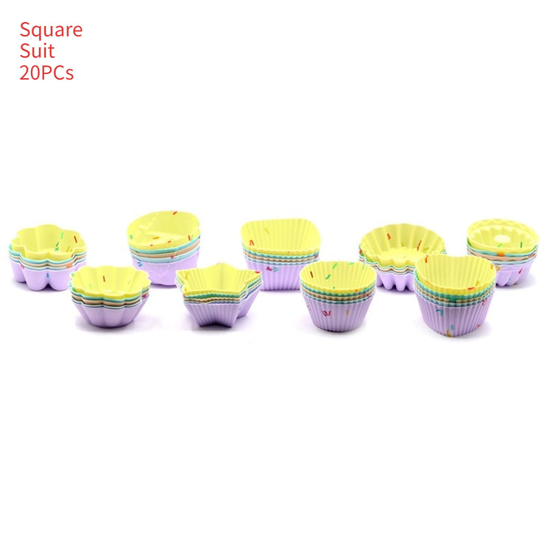 Silicone Baking Cups Set - Small Mold for Pudding, Cake & Dessert