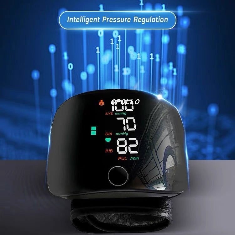 Rechargeable Blood Pressure Monitor Wrist Cuff with Touch Screen Home Healthcare