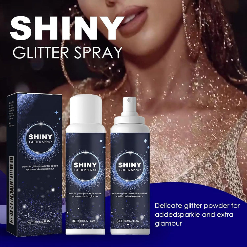 Long-Lasting Glitter Spray for Hair and Body - 60ml Blue Sparkle Shimmer