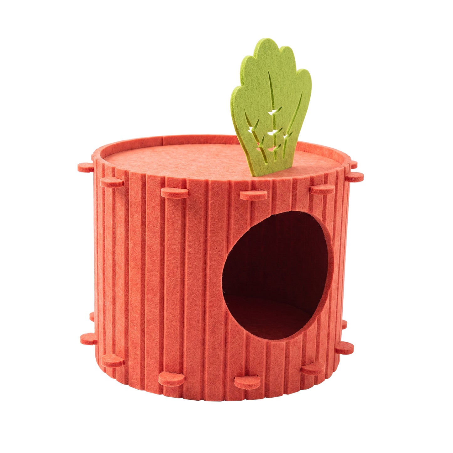 Felt Radish Pet House - Cozy Shelter for Small Pets in Red