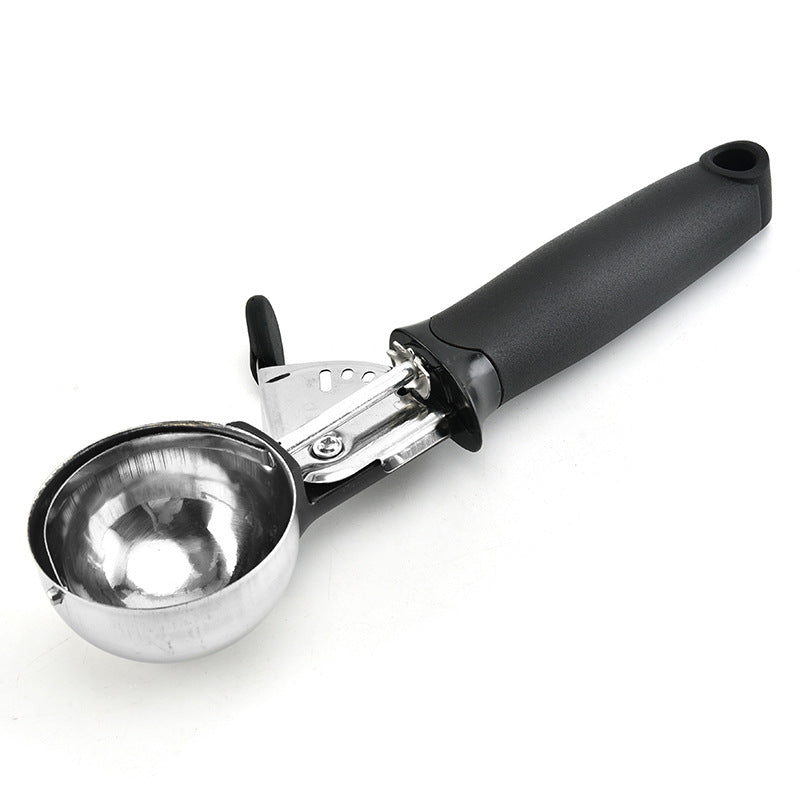 Stainless Steel Ice Cream Spoon Fruit Scoop Kitchen Utensil - Black Pink Variants