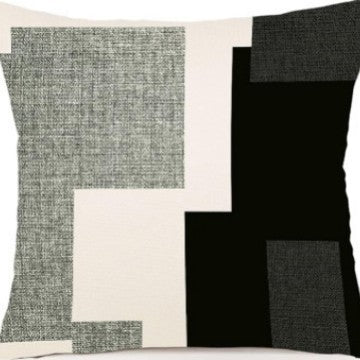 Abstract Geometric Pillow Cover Linen Sofa Cushion Case 45x45cm