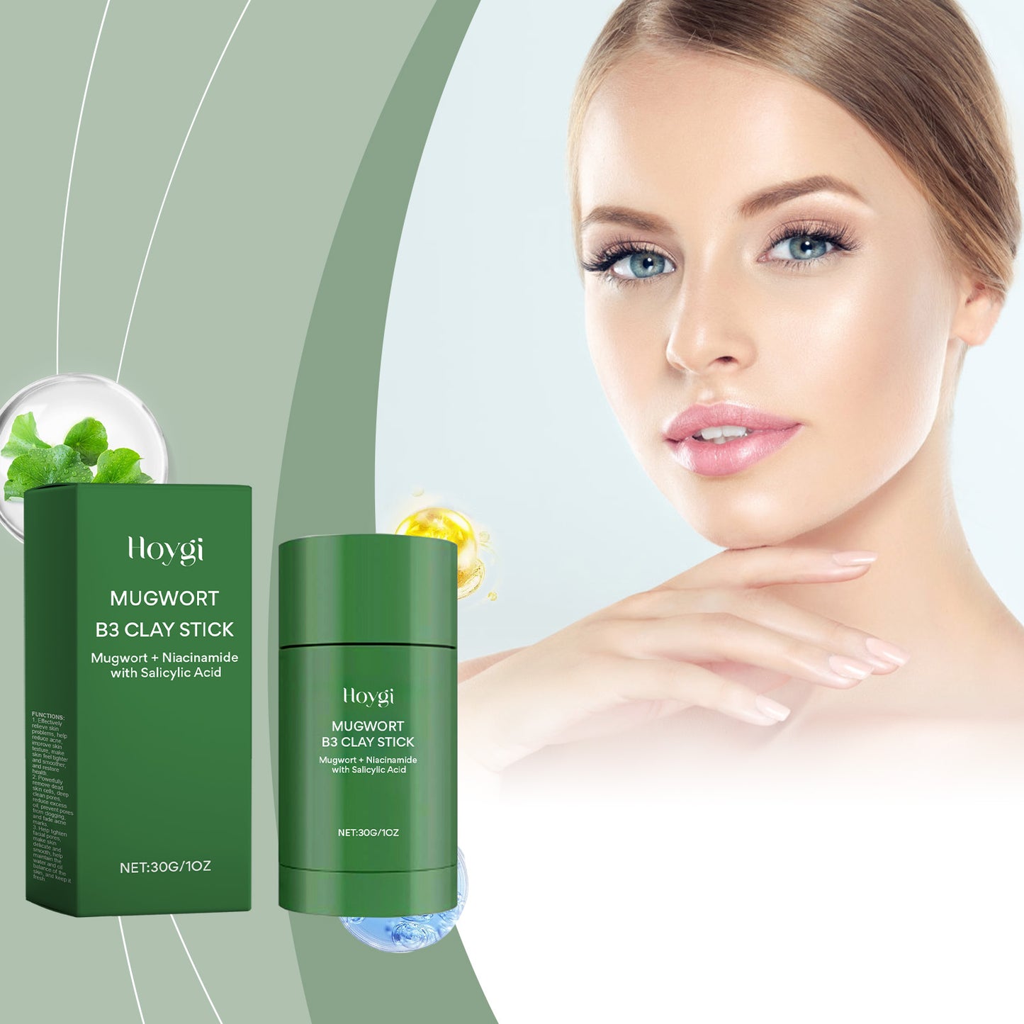 Mugwort Mud Mask Stick - Deep Pore Cleansing & Brightening Facial Treatment