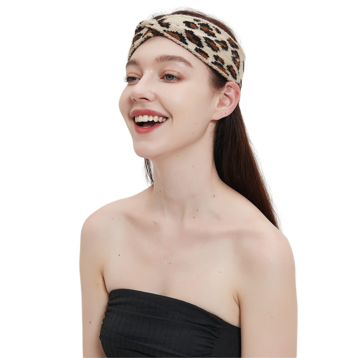 Leopard Print Hair Bow Headband