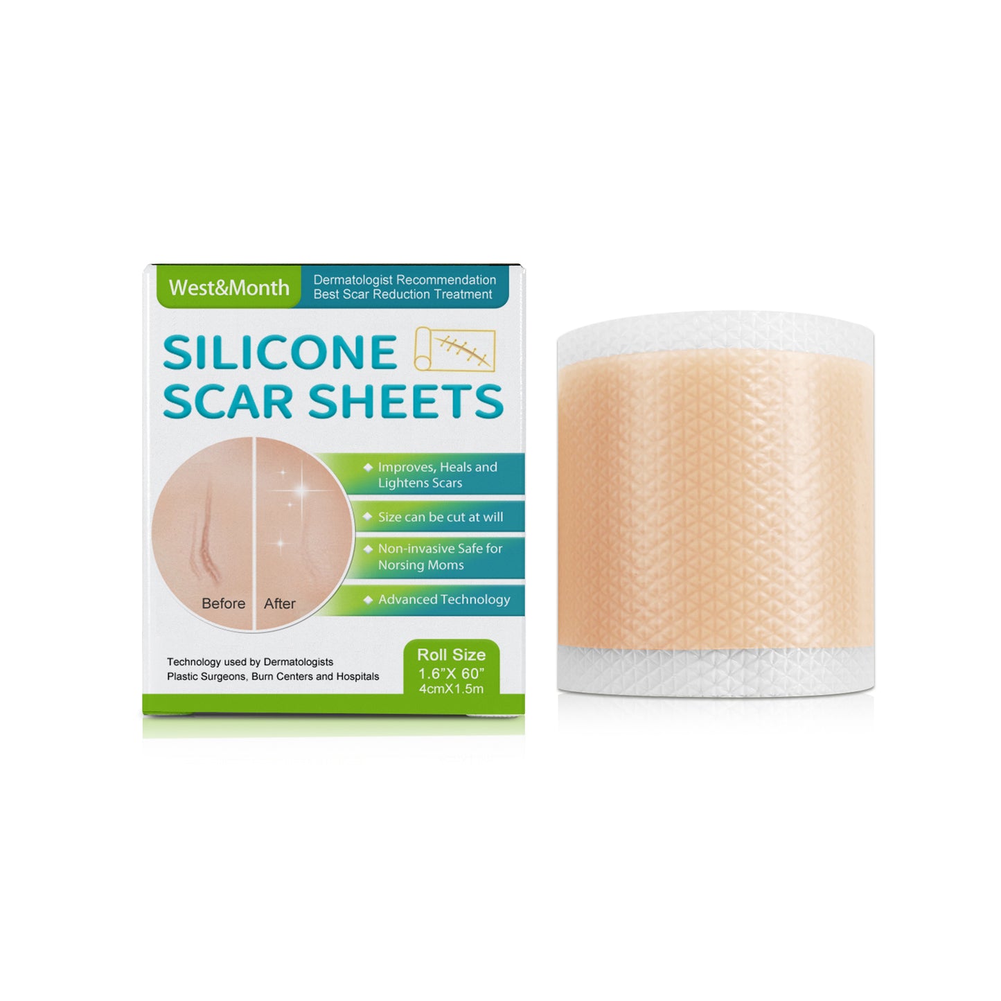 Self-Adhesive Silicone Scar Repair Sheet for Smooth Skin - Cut to Size