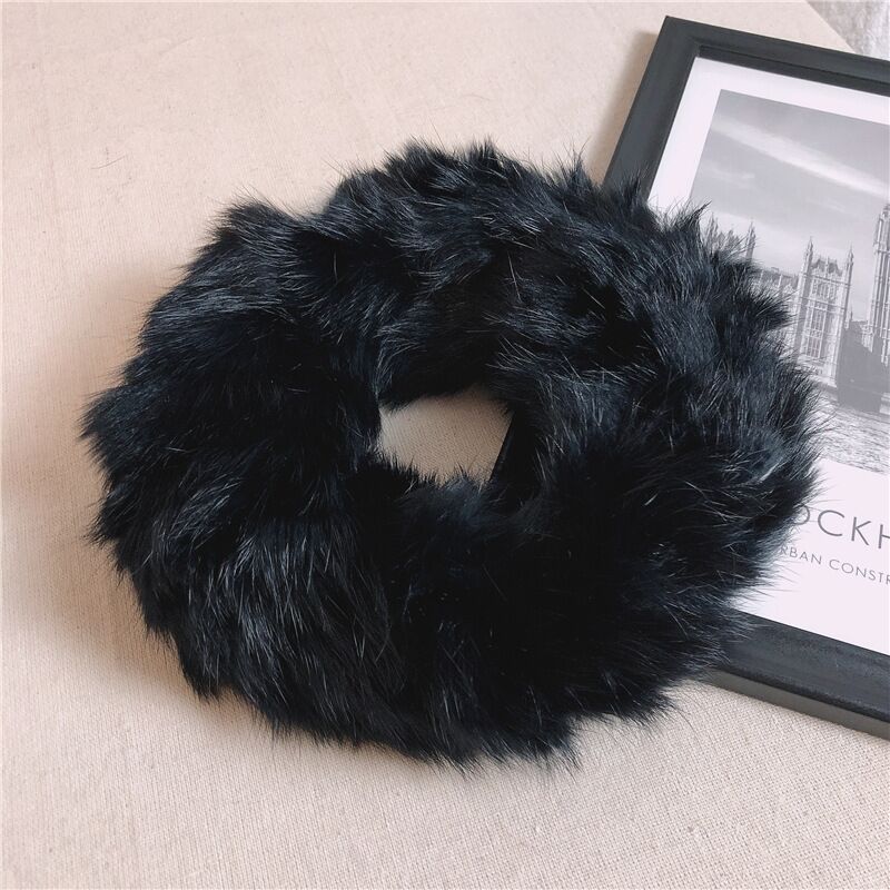 Rabbit Fur Visor Headband - Warm Winter Fashion