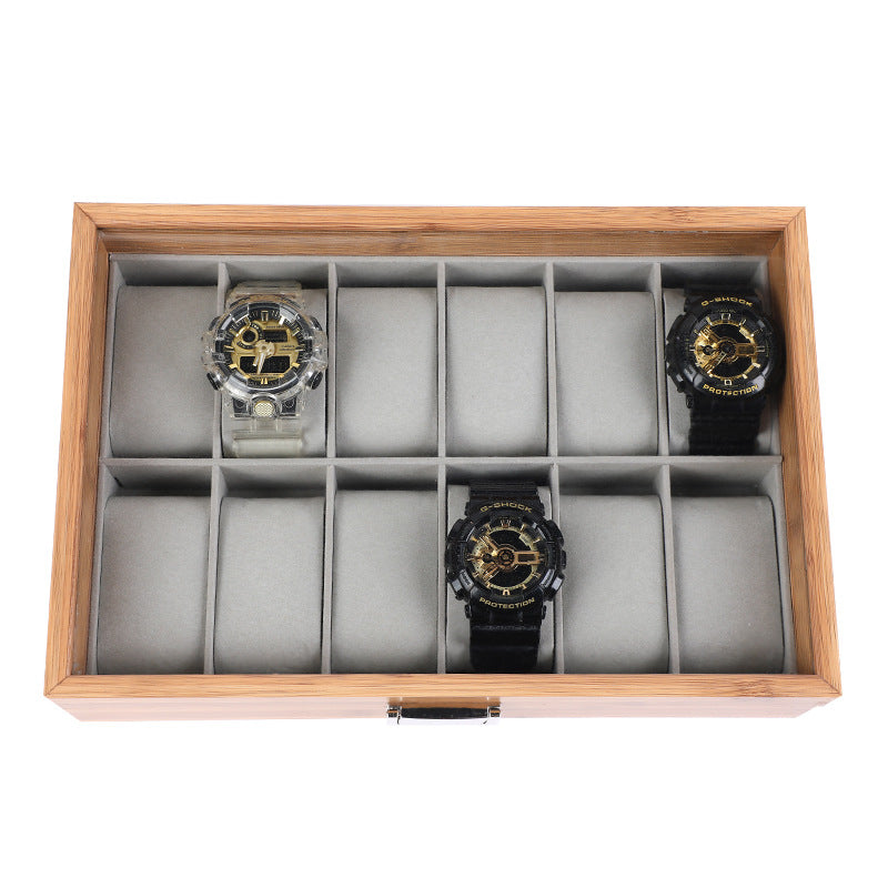 Wooden Watch Storage Display Box Multiple Sizes Home Organization