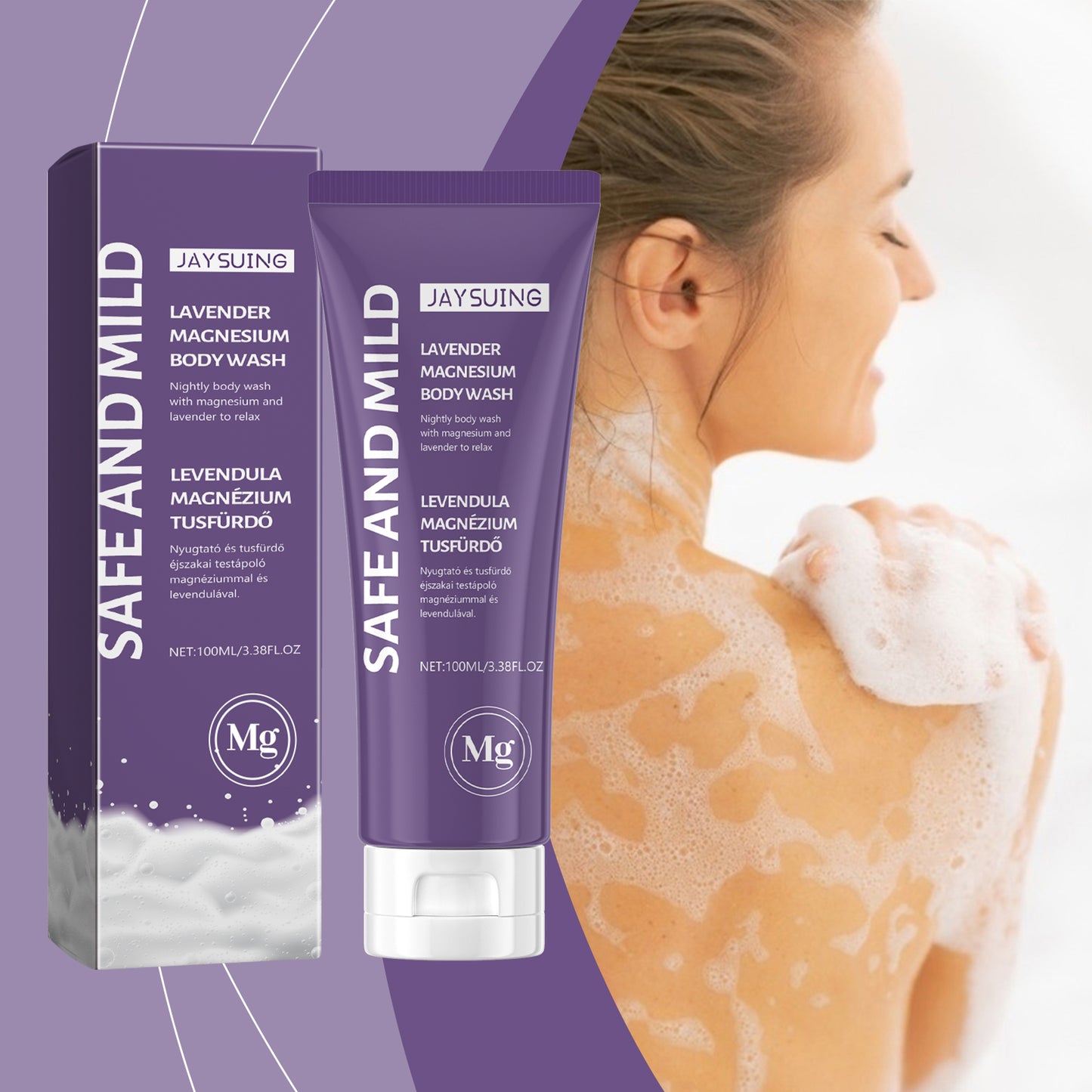 Lavender Magnesium Body Wash - Moisturizing & Relaxing Skin Cleanser 100ml