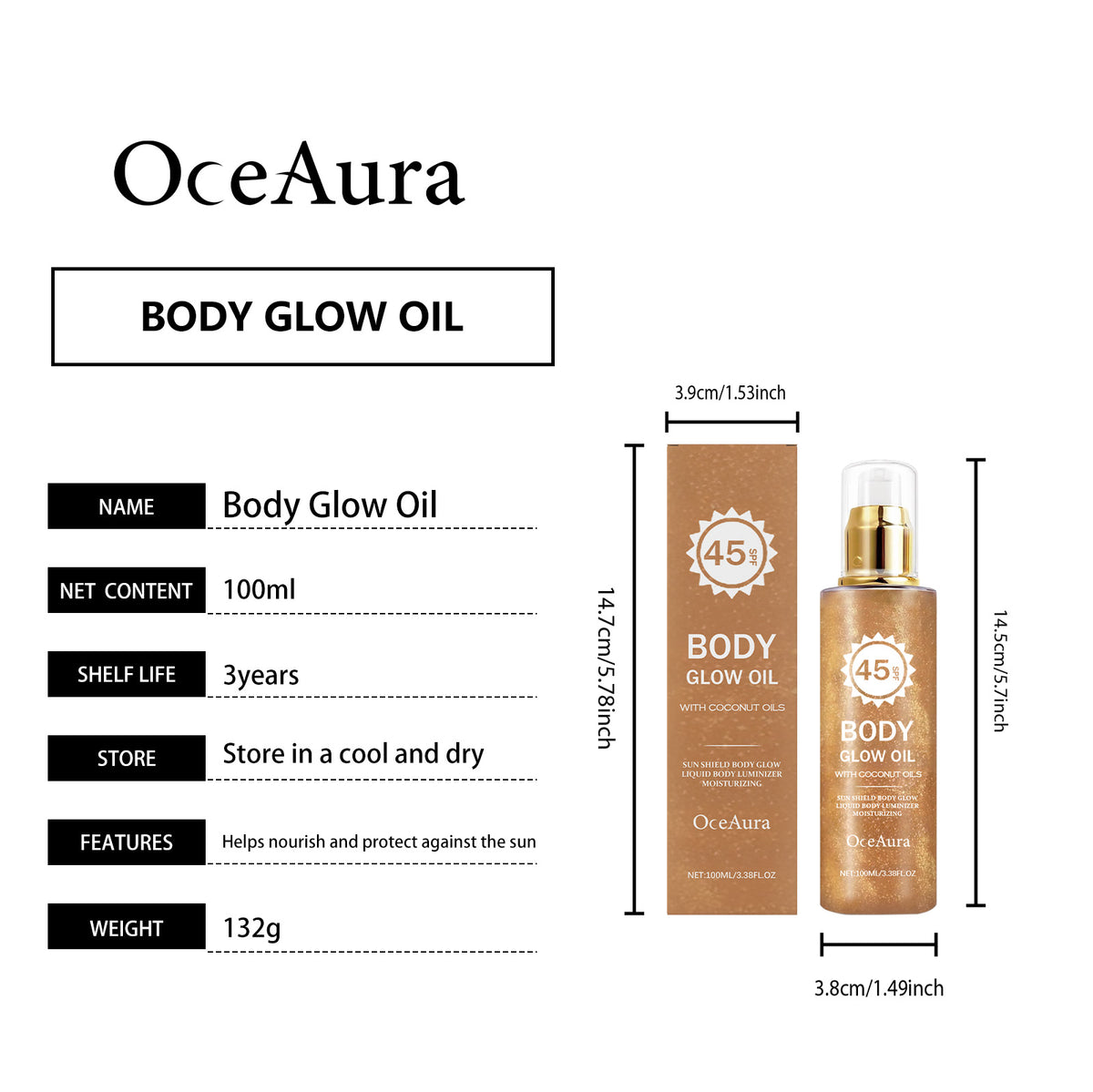 Coconut Glitter Sunscreen 100ml