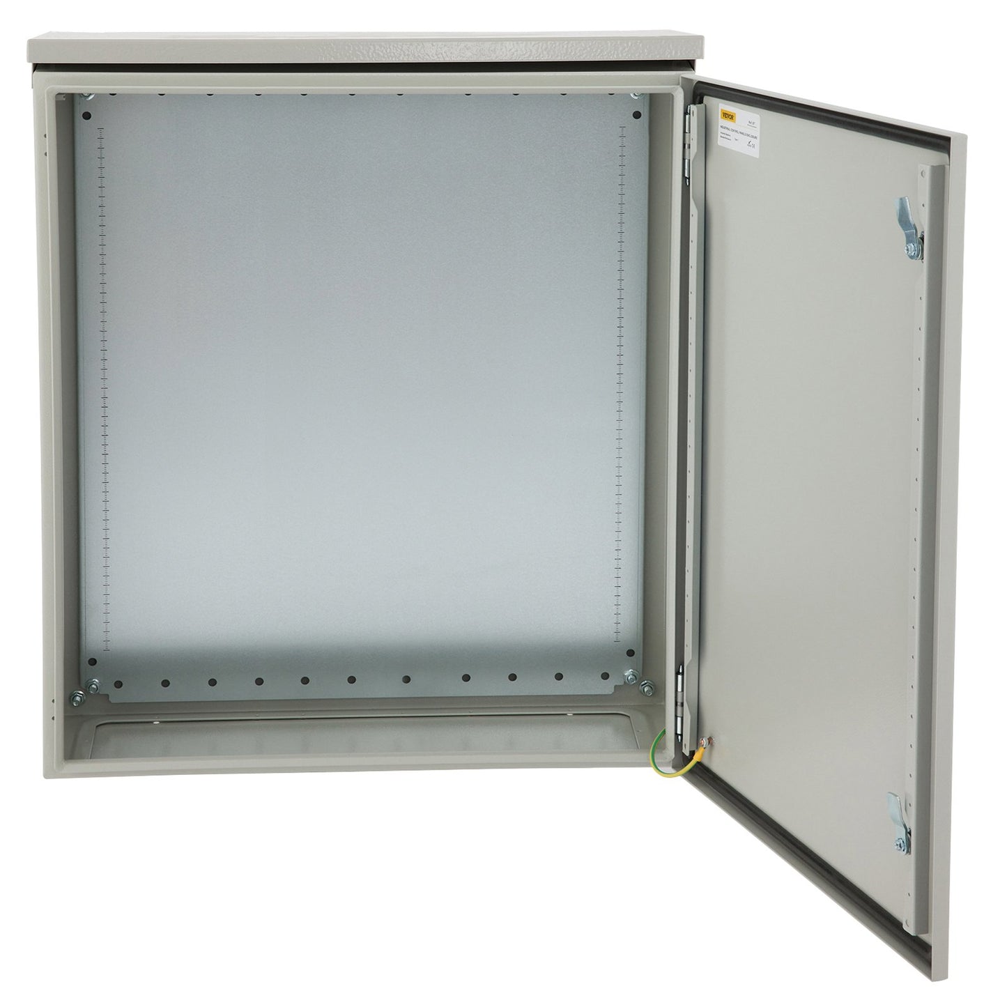 Outdoor Electrical Enclosure 24x24x8in Waterproof Steel Junction Box with Rain Hood